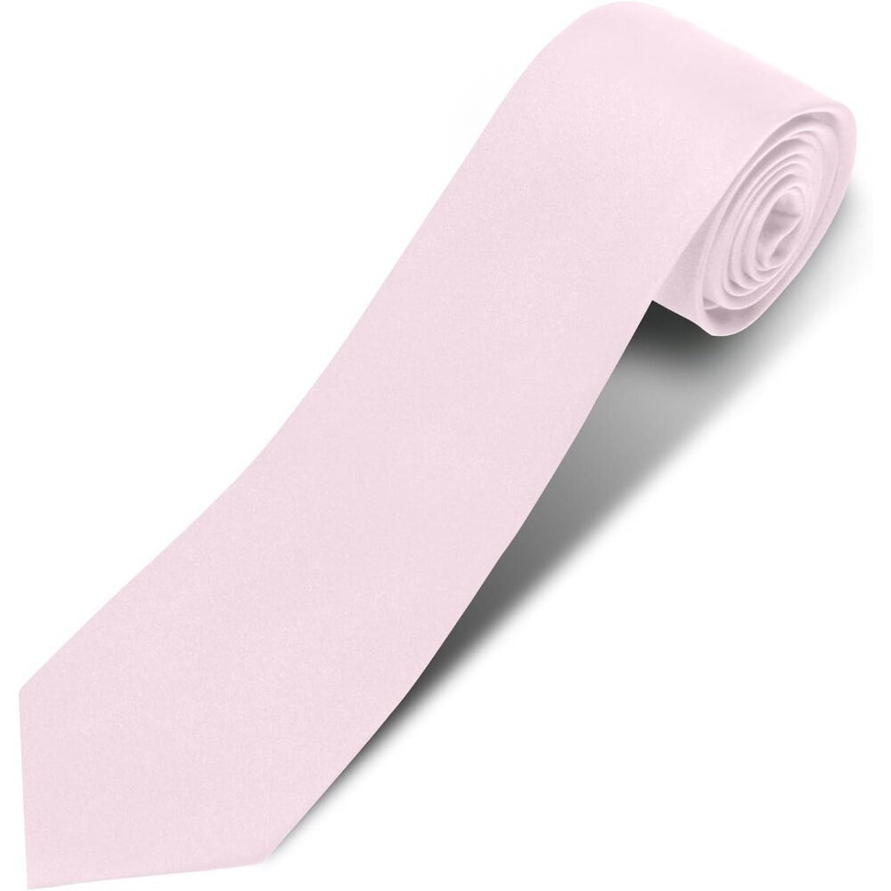 Men's Light Pink Solid Pure Color 3.15" (8cm) Necktie Plain Formal Business Ties